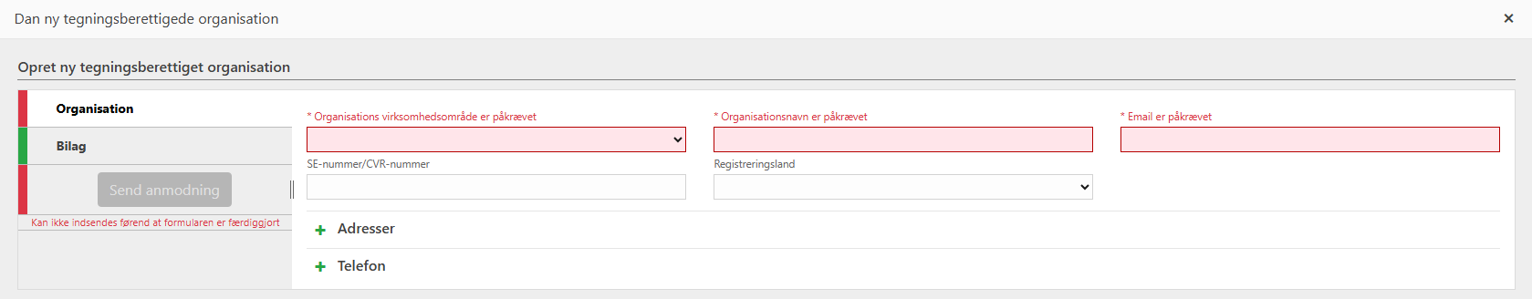 Administrer flere organisationer i GoAML guide