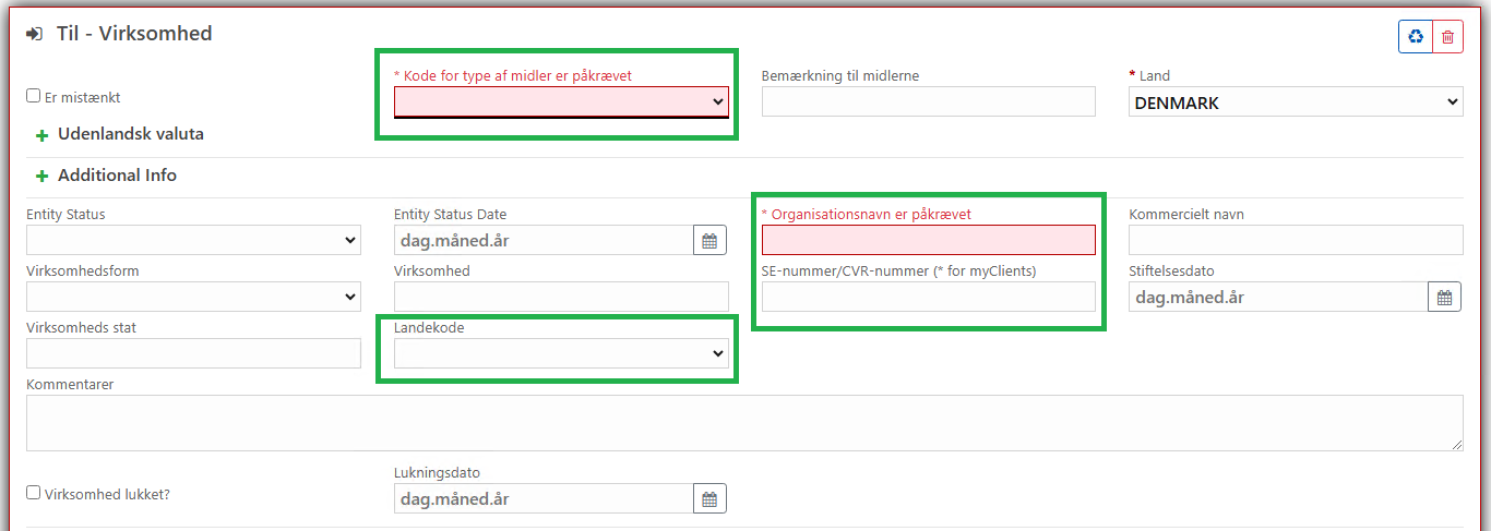 GoAML STR underretning vejledning