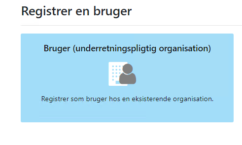 register bruger tilknyttet org