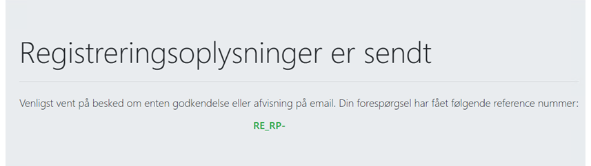 Registrer bruger organisation GoAML