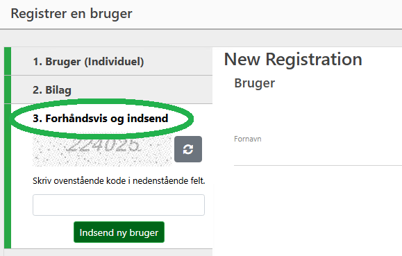 Indsend bruger registering