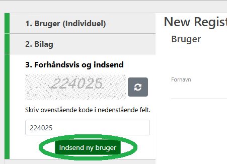 Indsend bruger registering
