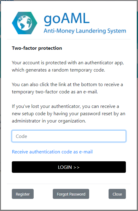 GoAML Login