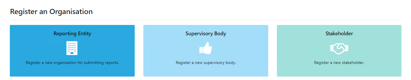 Register an organisation GoAML