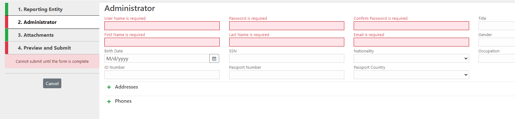 GoAML new org CAPTCHA