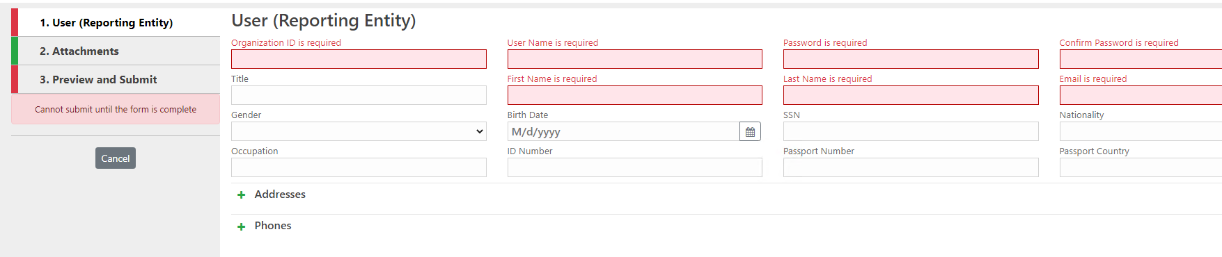 GoAML user info