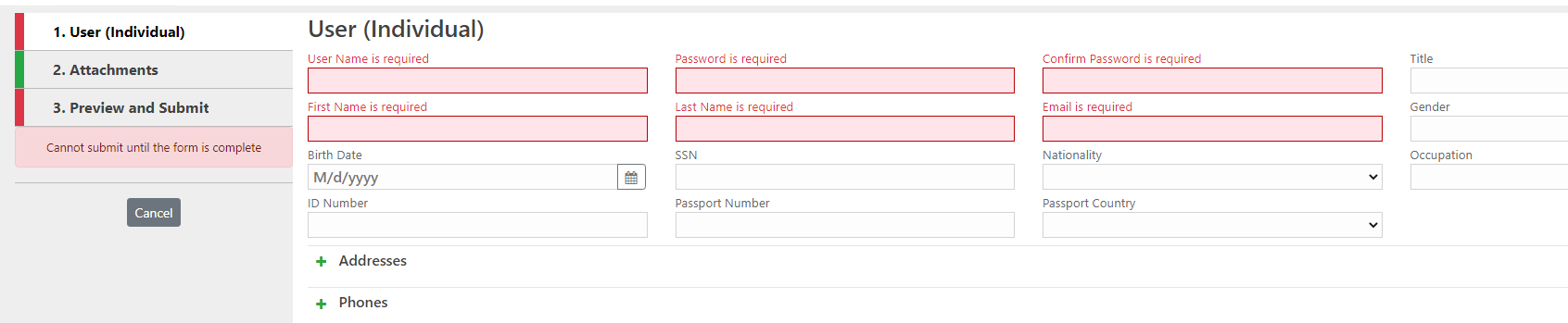 GoAML user info