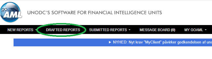 Report rejected GoAML