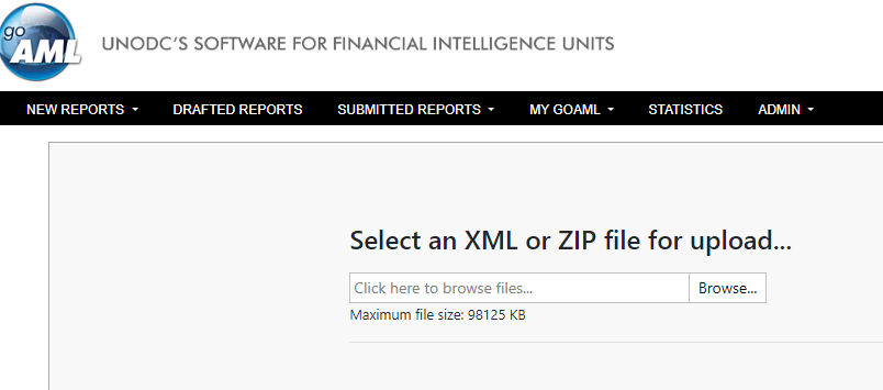 GoAML XML schema